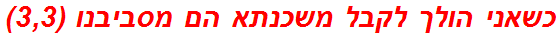 כשאני הולך לקבל משכנתא הם מסביבנו (3,3)