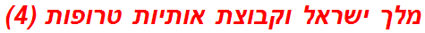 מלך ישראל וקבוצת אותיות טרופות (4)