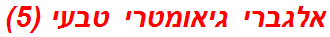 אלגברי גיאומטרי טבעי (5)