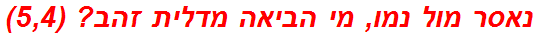 נאסר מול נמו, מי הביאה מדלית זהב? (5,4)