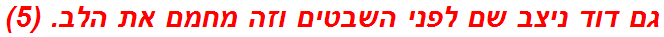 גם דוד ניצב שם לפני השבטים וזה מחמם את הלב. (5)