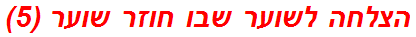 הצלחה לשוער שבו חוזר שוער (5)