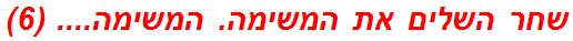 שחר השלים את המשימה. המשימה.... (6)