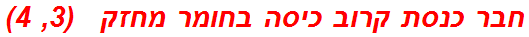 חבר כנסת קרוב כיסה בחומר מחזק   (3, 4)