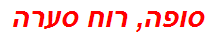 סופה, רוח סערה