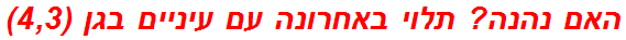 האם נהנה? תלוי באחרונה עם עיניים בגן (4,3)