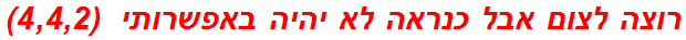 רוצה לצום אבל כנראה לא יהיה באפשרותי  (4,4,2)