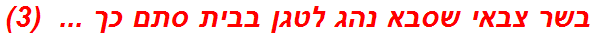 בשר צבאי שסבא נהג לטגן בבית סתם כך ...  (3)