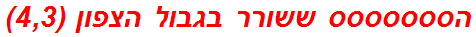 הססססססס ששורר בגבול הצפון (4,3)