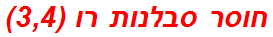 חוסר סבלנות רו (3,4)