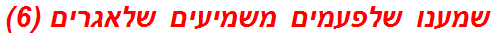 שמענו שלפעמים משמיעים שלאגרים (6)