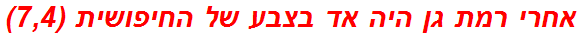 אחרי רמת גן היה אד בצבע של החיפושית (7,4)