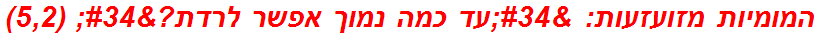 המומיות מזועזעות: "עד כמה נמוך אפשר לרדת?" (5,2)