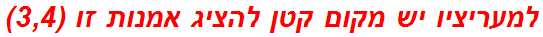 למעריציו יש מקום קטן להציג אמנות זו (3,4)