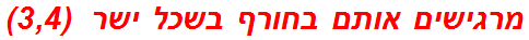 מרגישים אותם בחורף בשכל ישר  (3,4)