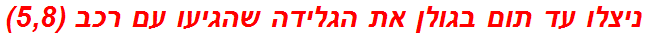 ניצלו עד תום בגולן את הגלידה שהגיעו עם רכב (5,8)