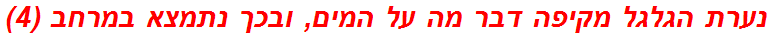 נערת הגלגל מקיפה דבר מה על המים, ובכך נתמצא במרחב (4)